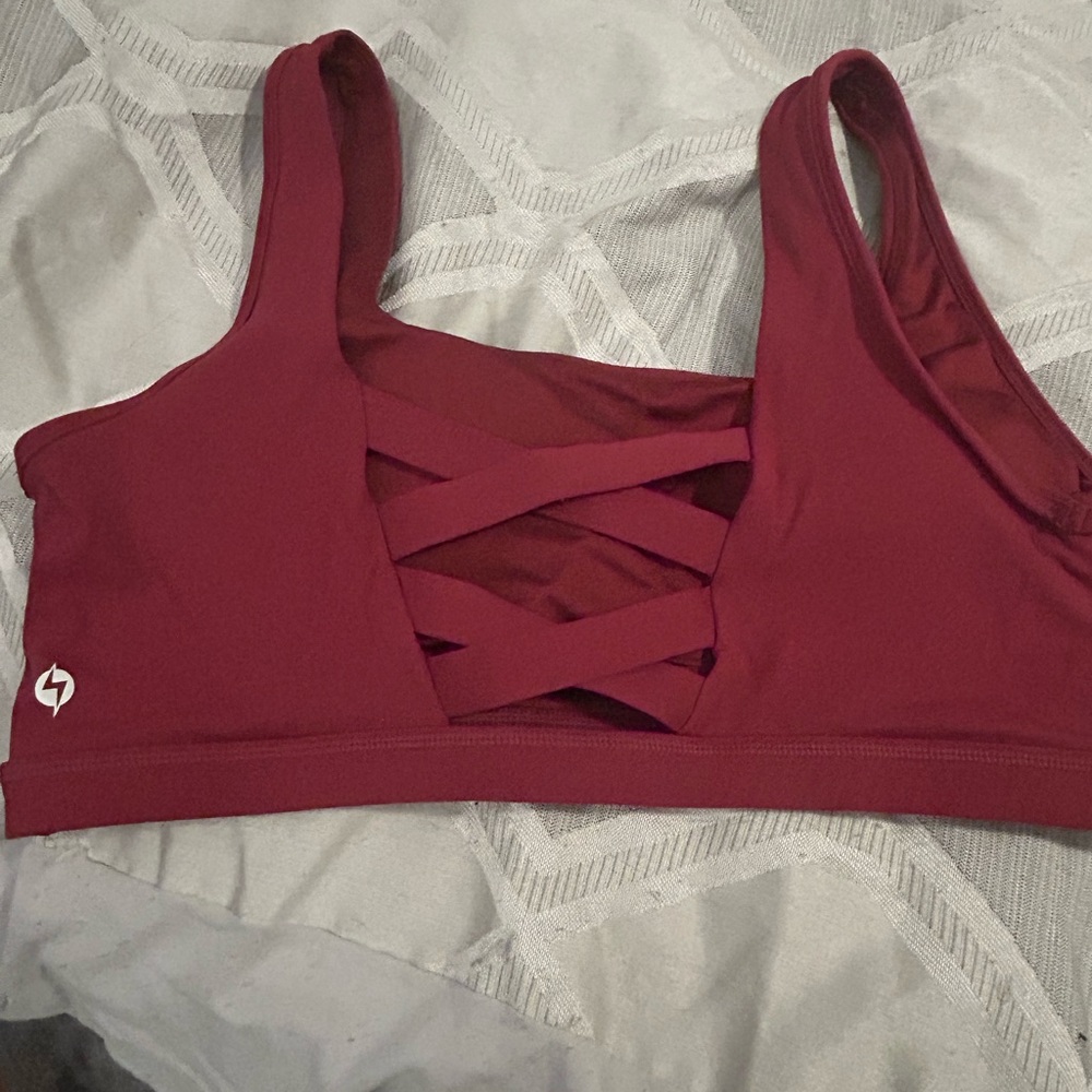 PopFlex 2XL Crimson Corset Sports Bra